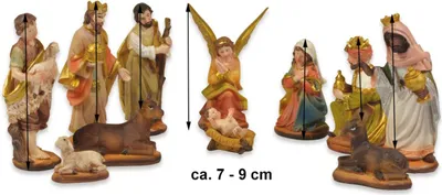 Produktbild von Krippenfiguren Set 7-9 cm 12-tlg