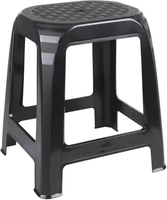 Produktbild von Famanu Aufstiegshocker Schwarz - Kunststoffhocker mit einer Belastbarkeit von bis zu 120 kg