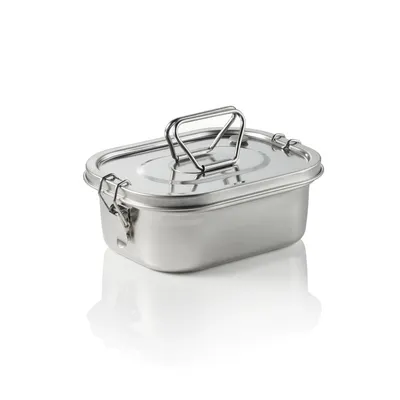Produktbild von Lunchbox 18 x 14,5 x 7,3 cm Deckel mit Silikondichtung Chromnickelstahl silber