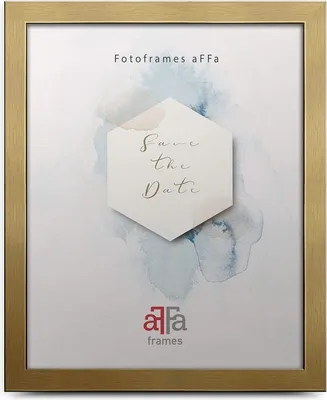 Obrázok produktu pre aFFa rámy, Hekla, rám na fotografie z MDF, rám na fotografie, rám na klip, obdĺžnikový, s prednou stranou z akrylového skla, zlatý, 30x40 cm