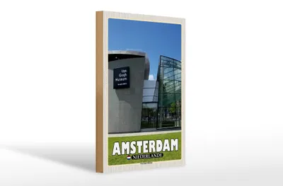 Produktbild von Holzschild Reise 20x30cm Amsterdam Niederlande Van-Gogh-Museum Deko
