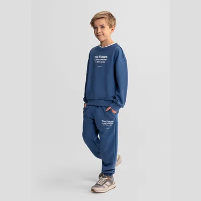 Produktbild von Minoti Set Baumwolle Blau Gr. 164 für Jungen