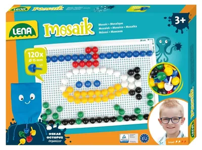 Zdjęcie produktu dla Lena Mosaik SM35629, 3 lat(a), Chłopak, dziewczyna, Przedszkole, Wielobarwny, 120 szt., Czechy