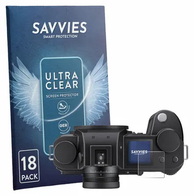 Produktbild von 18x Für Leica SL3-P (Schulterdisplay) Schutzfolie Savvies Displayschutz Display Schutz Folie Klar Transparent