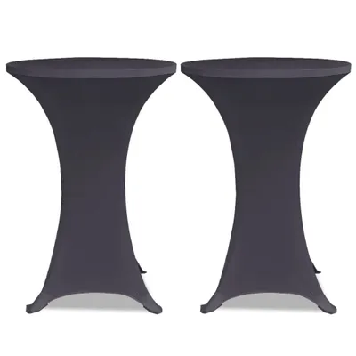 Immagine prodotto di vidaXL Copritavolo elastico 2 pezzi 70 cm antracite
