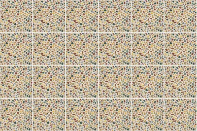 Produktbild von Fliesenaufkleber 15x15 cm – 24 Stück – Selbstklebend – Wasserfest – Pflegeleicht – Hitzebeständig – Für Küche & Bad – Zerkleinerte farbige Steine