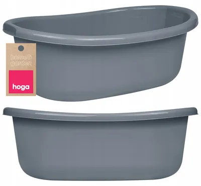 Produktbild von Hoga Ovale Schüssel mit Griffen 20L Grau