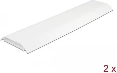 Produktbild von Delock Kabelkanal selbstklebend mit Kabelbefestigung 85 x 10 mm - Länge 300 mm 2 Stück weiß