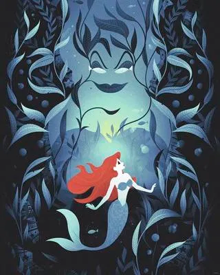 Produktbild von Poster Disney Ariel Ursula 40x50 cm