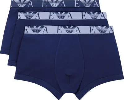 Produktbild von EMPORIO ARMANI Herren Trunks Boxershorts 3-Pack Stretch Baumwolle im Multipack XL 3Boxer/Marine