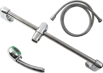 Produktbild von Balletto Duschset, 3-Funktions-Duschkopf, Duschstange 54 cm, Brauseschlauch 150 cm, inkl. Seifenhalter