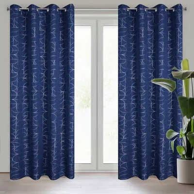Produktbild von Vorhang EVI dunkelblau marineSRE 140x250 cm  Ösen Ösenvorhang