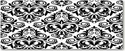 Produktbild von Tulup® Glas-Bild Wandbild aus Glas - 125x50 - Wandkunst - Wandbild hinter gehärtetem Sicherheitsglas - Dekorative Wand für Küche & Wohnzimmer  - Sonstige - Ornamente - Schwarzweiß