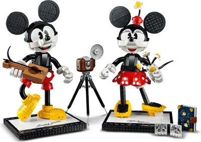 Produktbild von LEGO 43179 Disney Micky Maus und Minnie Maus als baubare Figuren, DIY-Projekt, Bauset für Erwachsene zum Bauen und Ausstellen