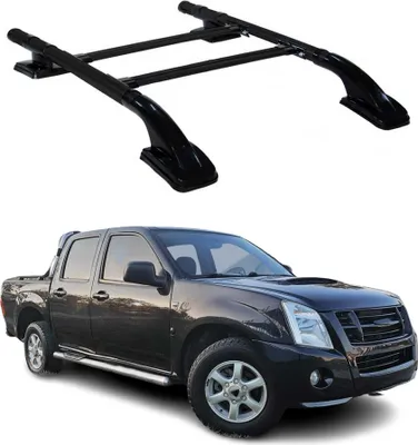 Image de KIT Barres de toit trans+long pour Isuzu D-Max 2006-2012 Aluminium Noir