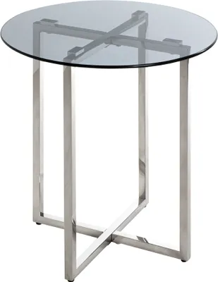 Produktbild von HAKU Beistelltisch edelstahl-grau - Maße: H 55 cm x Ø 50 cm; 23180