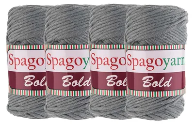 4x250g Strickgarn Bold Strickwolle grau
