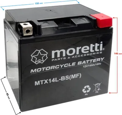 Image de Moretti AGM (Gel) MTX14L-BS Batteries
