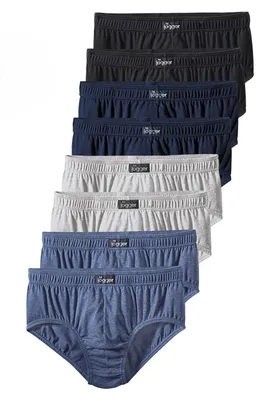 Produktbild von LE JOGGER Slip 8 -teilig schwarz, marine, grau-meliert, blau-meliert Größe 7