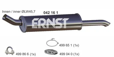 Produktbild von ERNST 042161 Endschalldämpfer für OPEL Astra F Caravan (T92) Auspuff