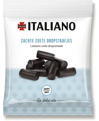 Produktbild von Italiano Siciliaanse zachte dropstaafjes 200g – authentieke zachte drop