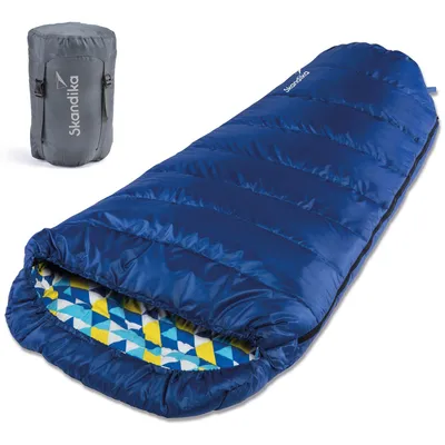 Produktbild von Skandika Schlafsack Vegas Flanell | XXL Mumienschlafsack mit Flanell Baumwoll oder PolyBaumwolle Innenfutter für Erwachsene, koppelbar, 3 Jahreszeiten