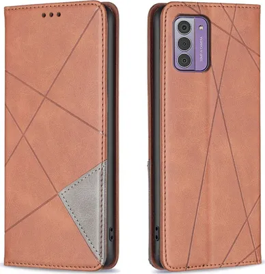 Produktbild von Mobigear Rhombus Slim  Nokia G42 Hülle Klapphülle - Braun