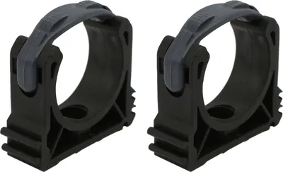 Produktbild von HAF 2x PVC Rohrschelle 40mm aus Kunststoff | Rohrklemme mit Verschlussbügel | Rohrhalter für PVC Rohr mit 40mm Außendurchmesser und Poolverrohrung