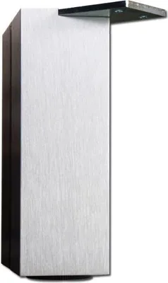 Produktbild von EBB Möbelfuß Capri 50x50mm, Höhe 150mm - Sockelfuß 10mm Höhenverstellbar, Aluminium Edelstahl Effekt