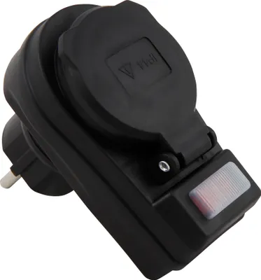 Produktbild von Steckdosenadapter McPower mit Schalter, 230V/3500W, IP44 - für Außen