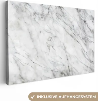 Produktbild von OneMillionCanvasses® - Leinwandbilder - 140x90 cm, Marmor - Stein - Muster, Wandbilder Kunstdruck Wanddekoration - Foto auf Leinwand - Gemälde auf Holzrahmen