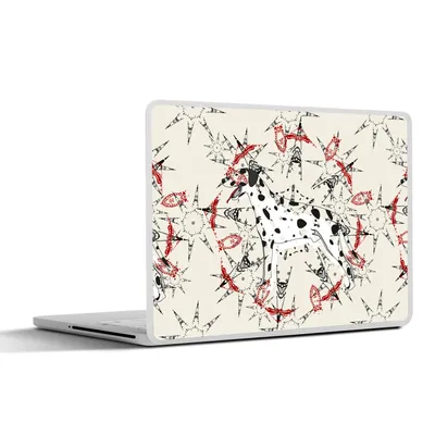 Produktbild von MuchoWow® Laptop Aufkleber Sticker Cover Abstrakt - Hund - Muster - Dalmatiner 36.5x27.5 cm - Laptop-Sticker