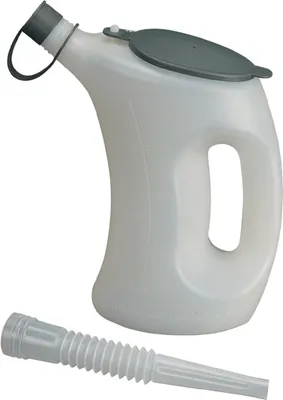 Produktbild von Pressol Messbecher aus Polyethylen 5l weiß / transparent mit Deckel / Klappe Flexauslauf - 7625