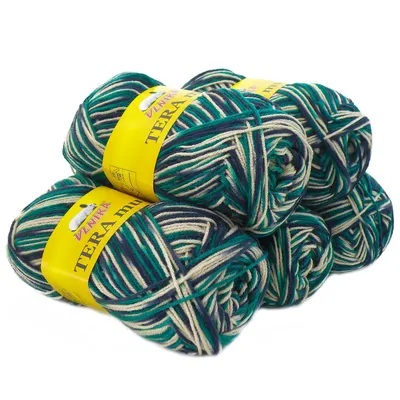 Produktbild von 5 x 100g Strickgarn Häkelgarn TERA MULTI, Farbwahl - mehrfarbig bunt Farbverlauf
