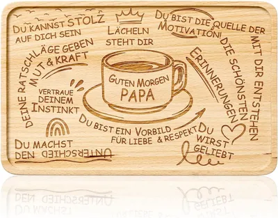 Obrázek produktu pro Snídaňová podložka z bukového dřeva, rozměry 22,9 x 15 x 1 cm, s podložkou z PVC, vhodná do kuchyně
