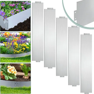 Produktbild von Rasenkante Einfache Montage Profilkante Rasenborde Gartenpalisade Beetrand 100x18cm 25m