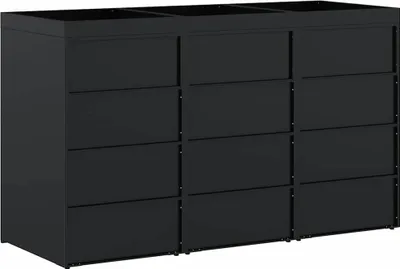 Obrázok produktu pre Úložisko na 3 koše Wheelie Čierna 204 x 77,5 x 121,5 cm