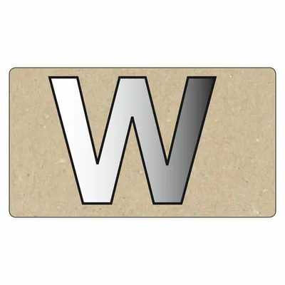 Produktbild von Spiegelornamente Grobuchstabe W