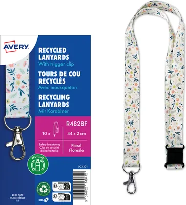 Obrázok produktu pre AVERY R4828F AVERY textilné stuhy na šnúrky rPET "kvetinové", 20 x 440 mm