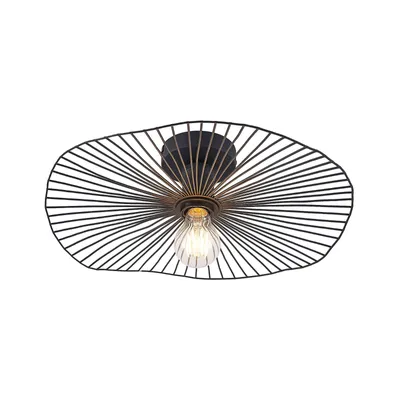Produktbild von Lindby Deckenleuchte Ruota, schwarz, Metall, Ø 40 cm, E27