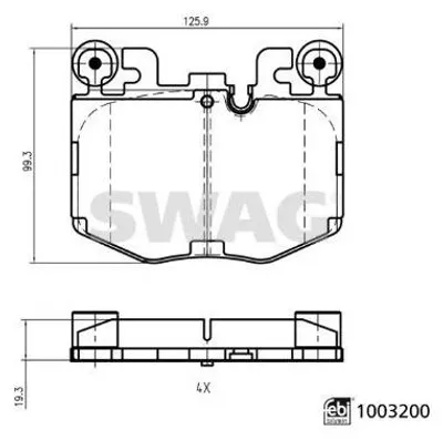 Image de Jeu de plaquettes de frein SWAG avant pour BMW Série 3 Break (G21) 33 11 4322