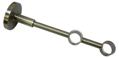 Obrázok produktu pre Gardinia dvojitý držiak uzavretý pre Ø 20 mm vzhľad nerezovej ocele 12 / 6 cm