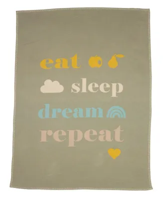 Produktbild von David Fussenegger Babydecke Lena 'eat sleep...' 75 x 100 cm Hellgrün