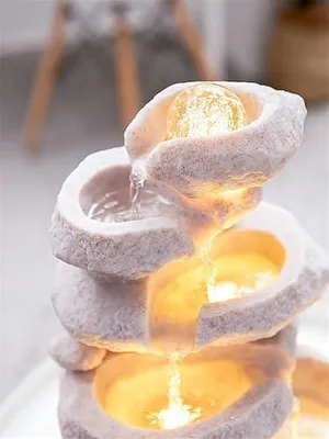Produktbild von Feng-Shui-Tischbrunnen mit Kaskadenfunktion und dekorativem Wasserfall