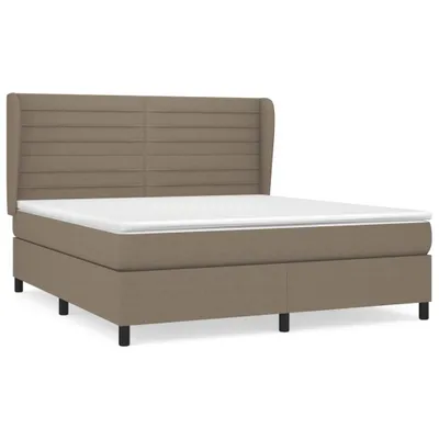 Immagine prodotto di vidaXL Letto a molle con materasso Taupe 180x200 cm in tessuto