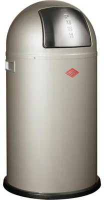 Image de WESCO Pushboy. Collecteur de déchets 50 litres maillechort
