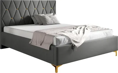 Produktbild von MIRJAN24 Polsterbett Totti I, Ehebett mit zwei Bettkasten, Leistenlattenrost mit Metallrahmen und zwei Gasdruckfedern (Farbe: Manila 16, Größe: 140x200 cm)