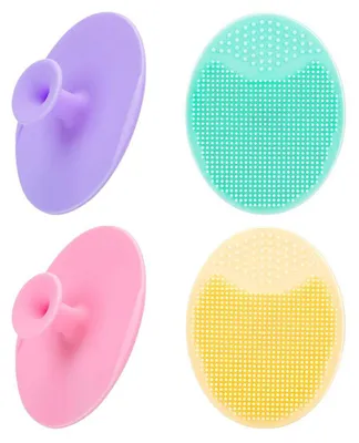 Produktbild von 4 Stück Gesichtswäscher, Silikon-Gesichtsreinigungsbürste, Peeling-Massagegerät, Mitesser-Akne-Pad, Hautpflege für Tiefenreinigung