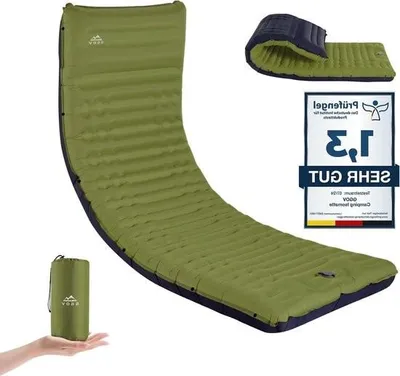 Image de Matelas - Extra épais 10 cm - Matelas gonflable - Léger - Imperméable - Pompe incorporée - Matelas gonflable - Camping Backpacking Randonnée Tente Voyage