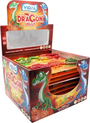 Produktbild von Display Komplett Vidal Dragon Jelly 22 Fruchtgummi Blister